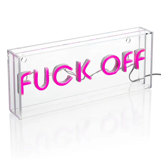 Pink Fuck Off Neon Sign