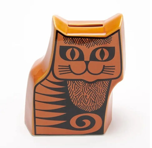 Hornsea orange cat moneybox