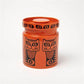 Magpie Hornsea large orange cat jar