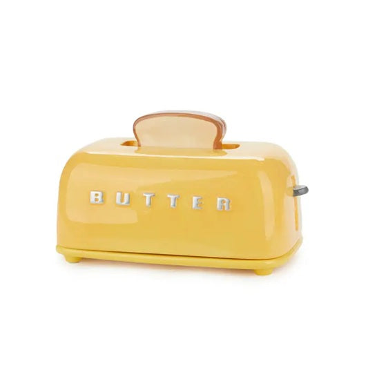 Toaster butter dish - yellow