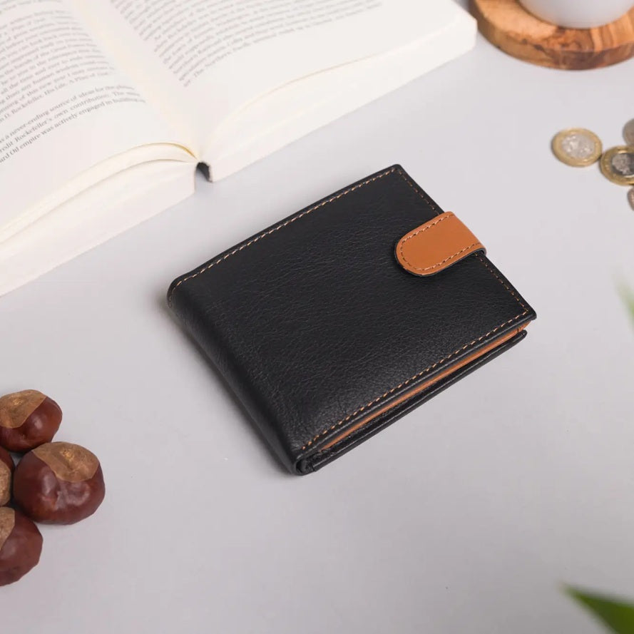 Biggs & Bane large wallet black and tan