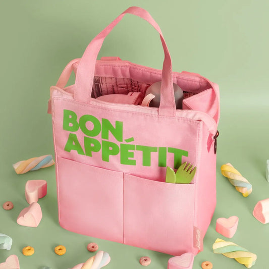 Bon appetit lunch bag - pink