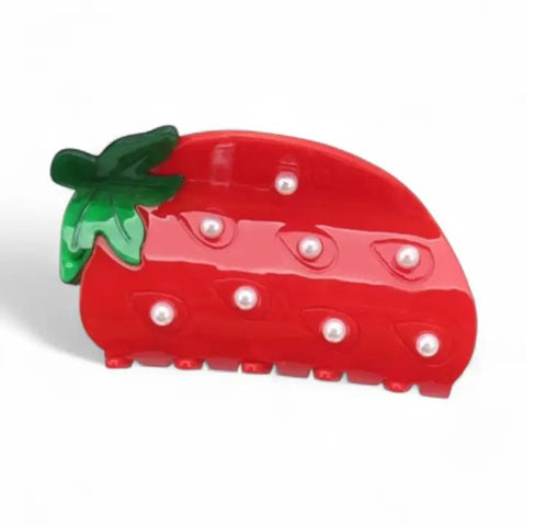 Strawberry claw hair clip