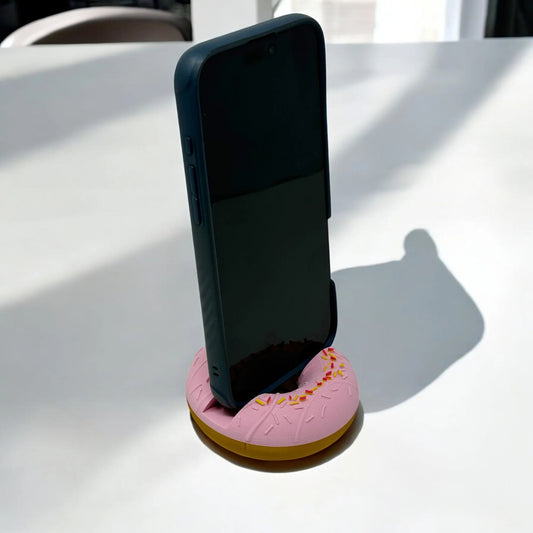 Doughnut shaped 3d printed phone stand