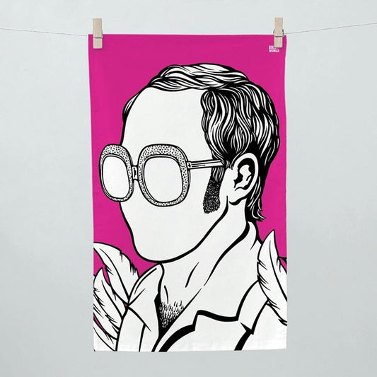 Bold & Noble Elton John tea towel