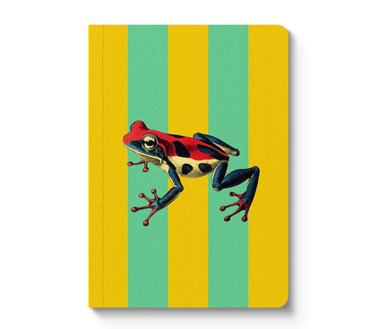 Striped Frog Paperback Notebook (A6)