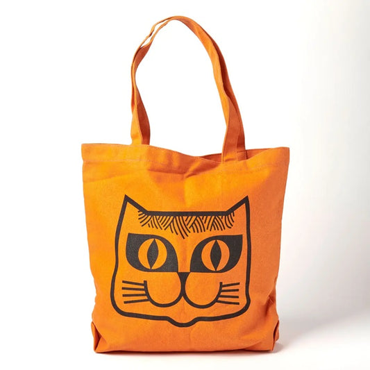 Hornsea cat tote bag in orange
