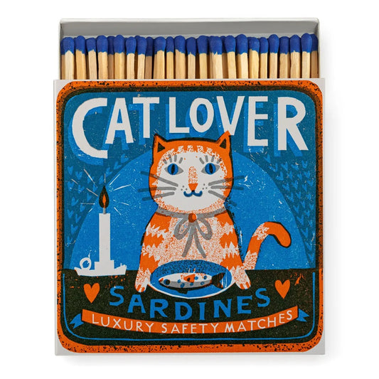 'Cat lover' square safety matches by Archivist