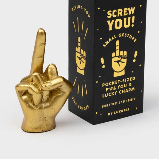 Screw you small gesture middle finger