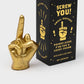 Screw you small gesture middle finger