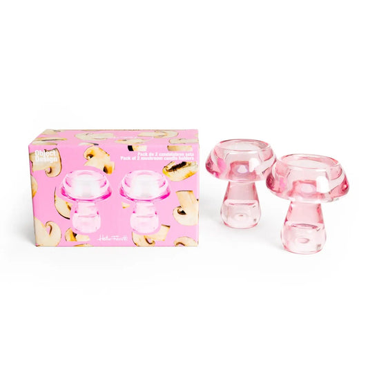 Mushroom candle holders - pink