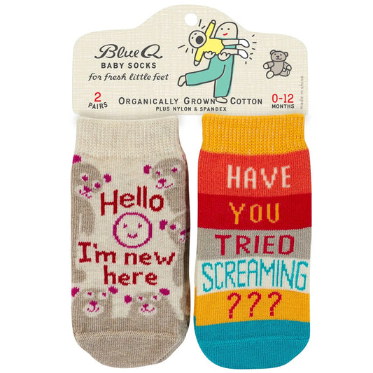 New Here/Tried Screaming Baby Socks