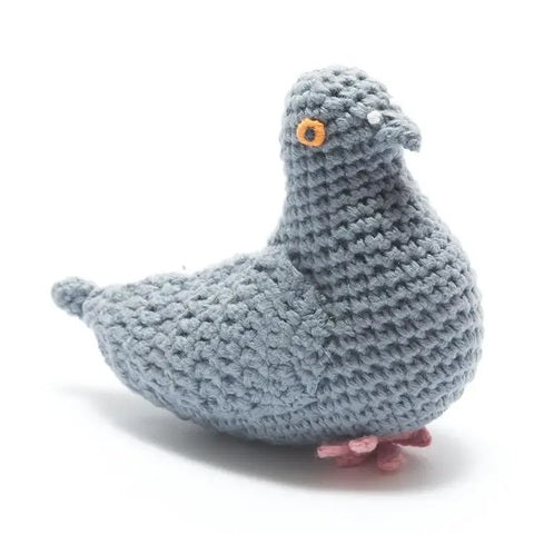 Small Crochet Pigeon Rattle