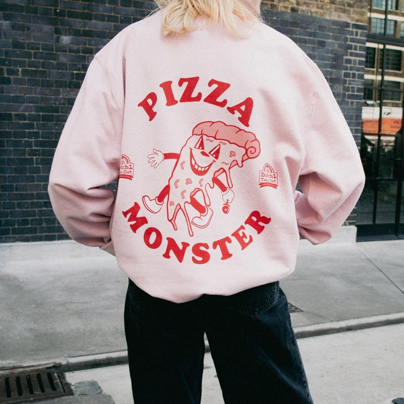 Pizza Monster Sweatshirt Size M