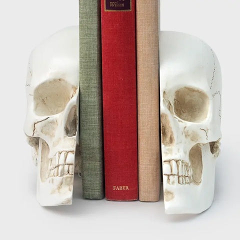 Skull bookends