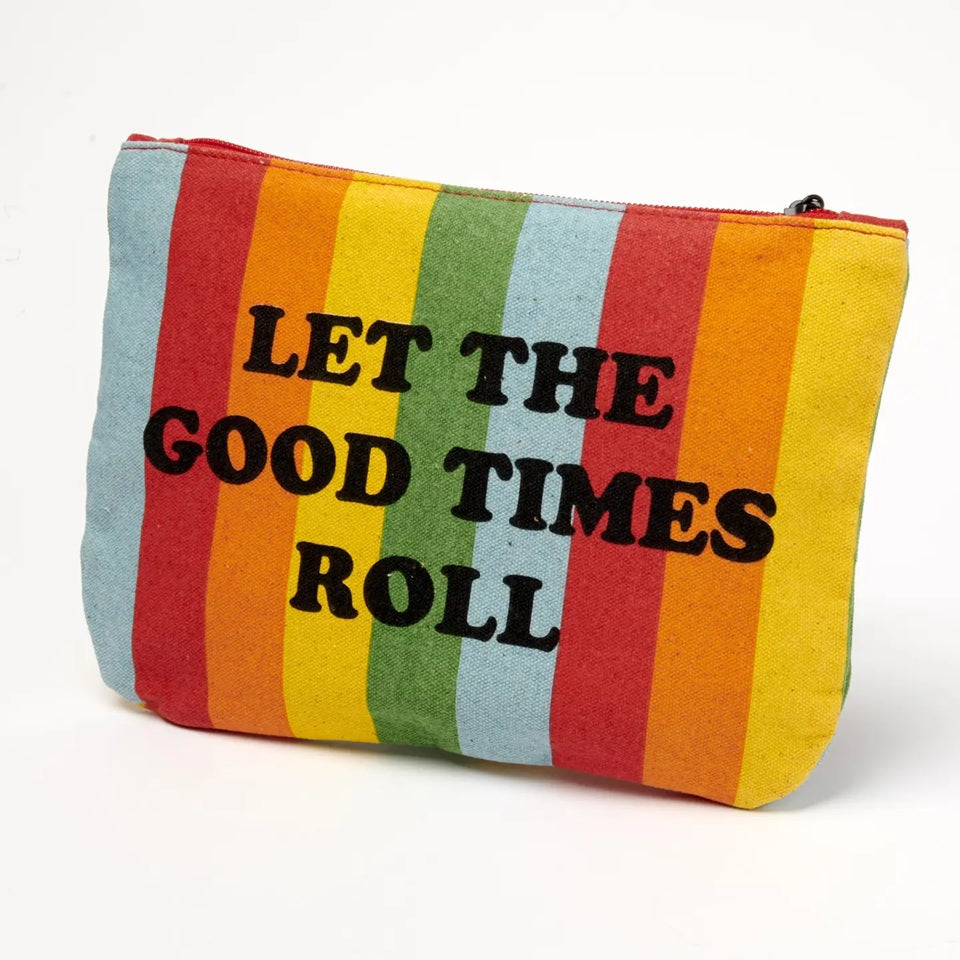 Snoopy "Let the good times roll" rainbow pouch