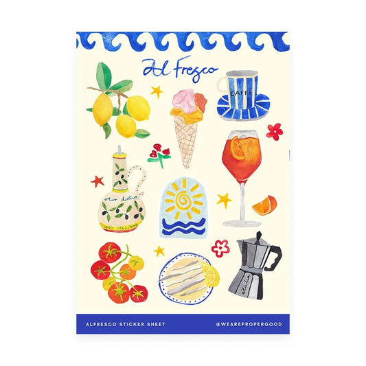 'Al Fresco' sticker sheet by Proper Good